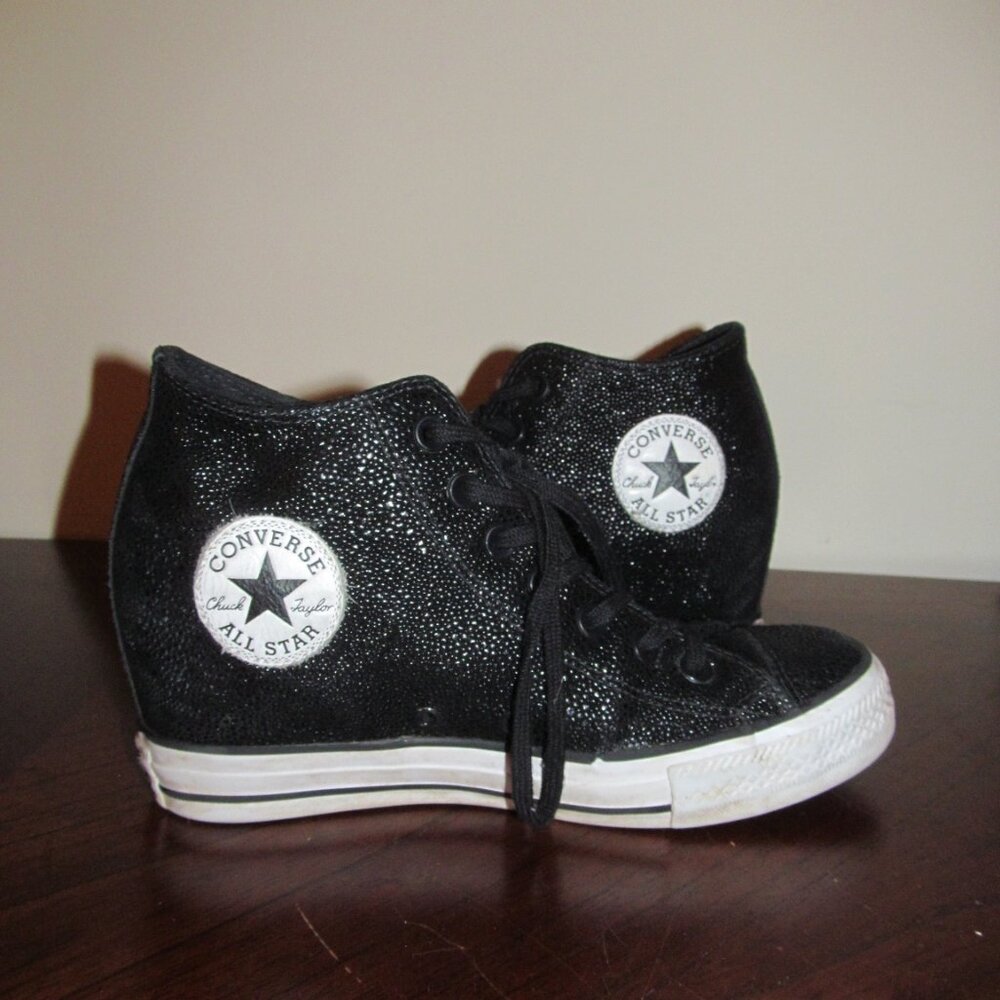 Converse Chuck Taylor Hidden Wedge Women's Size 9 Shroud Black Hi Sting Ray
